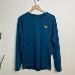 North Face Blue Long Sleeve Layer Shirt Sz L